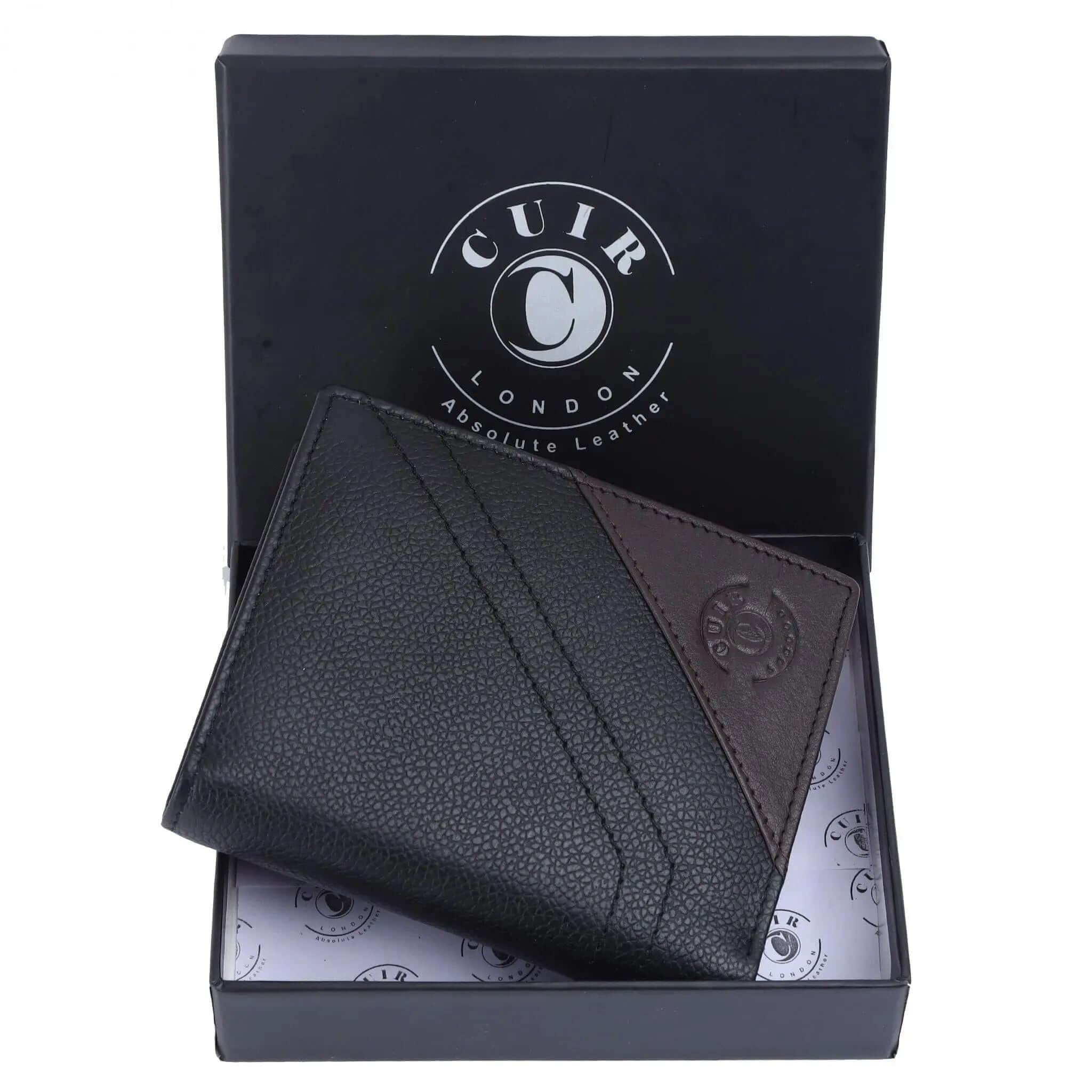 Black and Brown Men's Leather Wallet CuirLondon