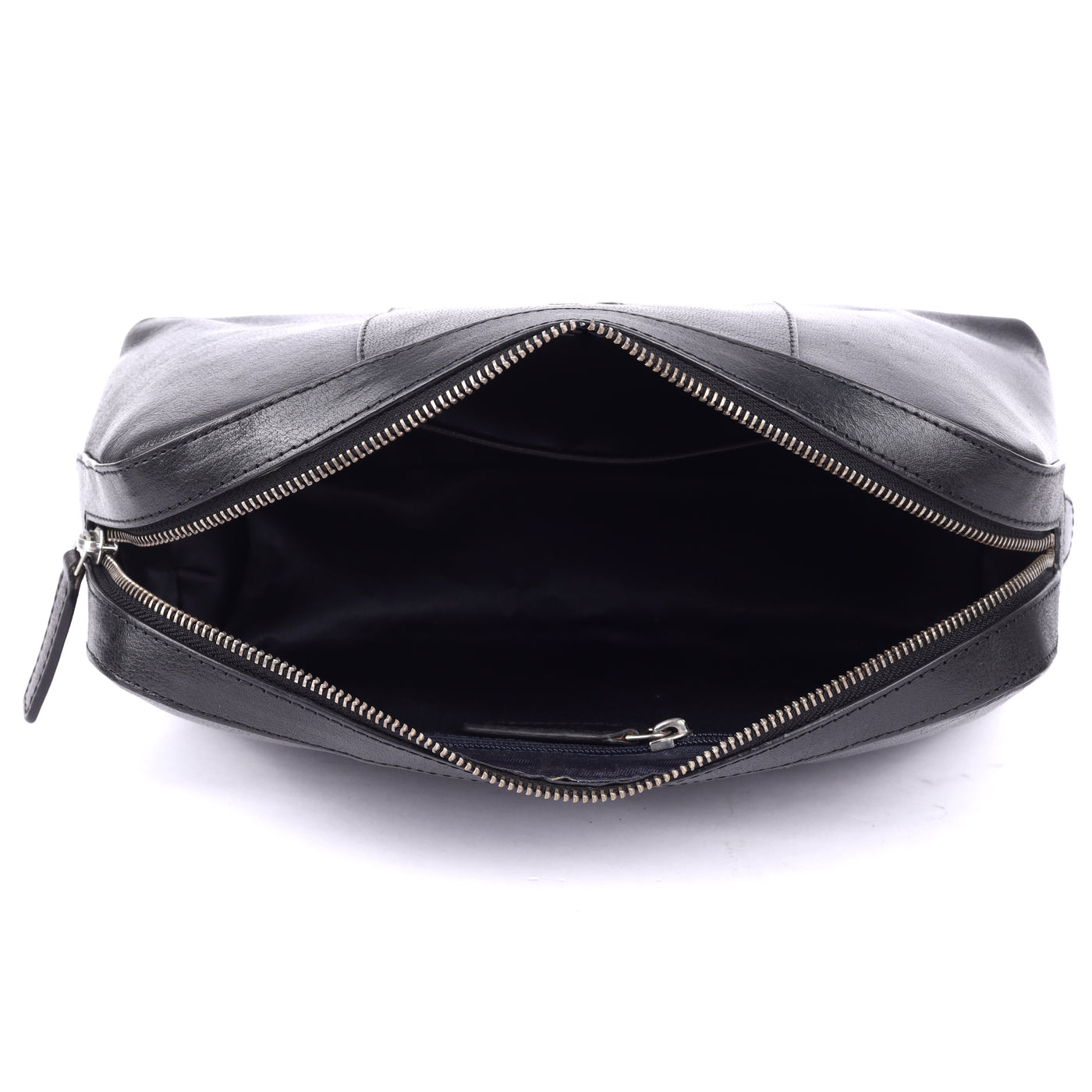 New Design Black Leather Wash Bag: Modern Luxury for Travel