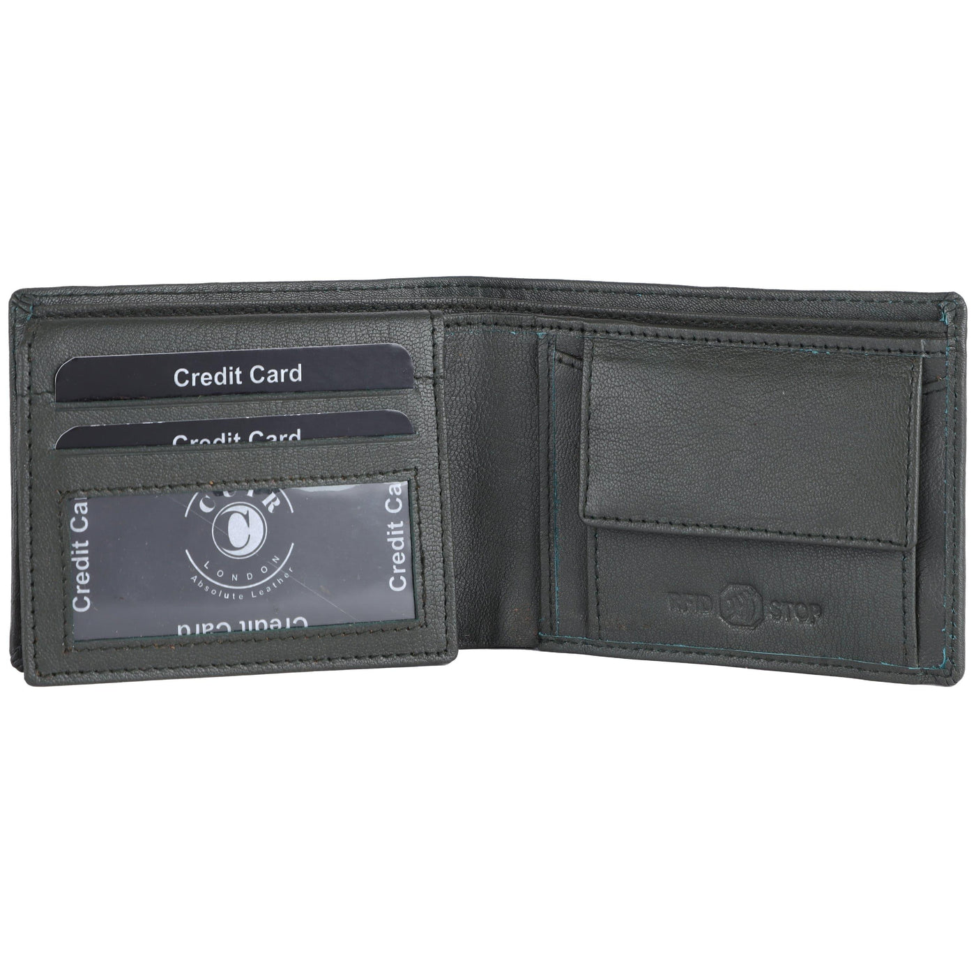 Men's Genuine NDM Leather Grey Wallet