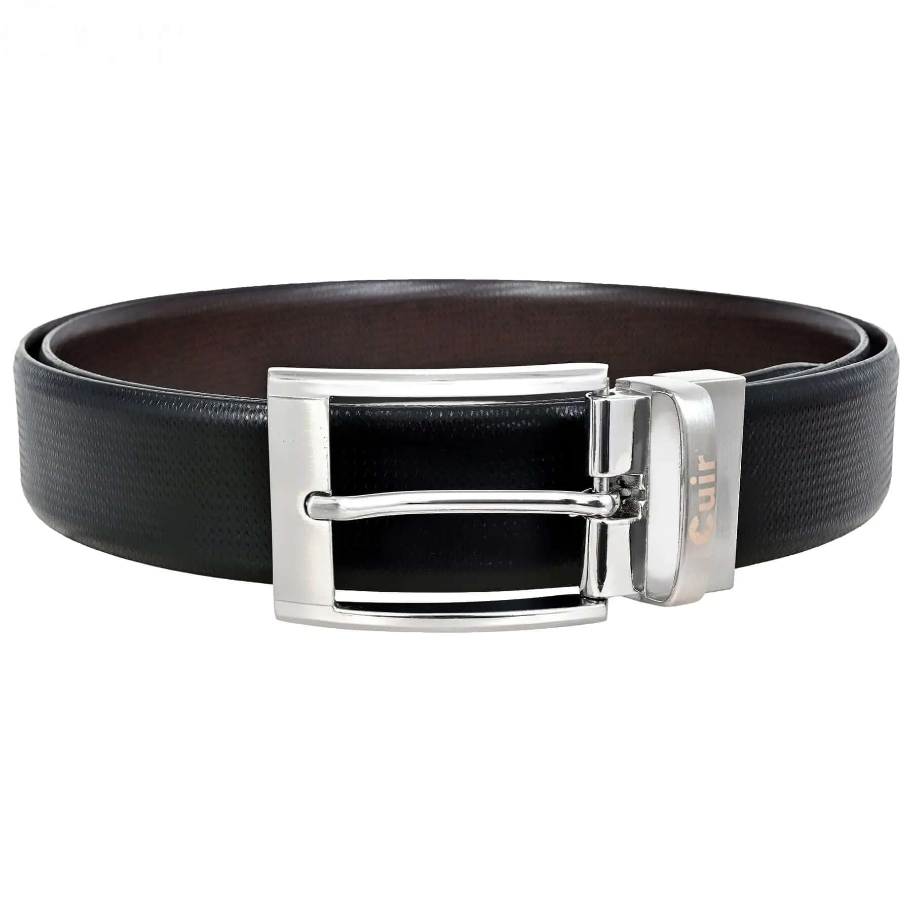 Black Full Hide Leather Belt - CuirLondon