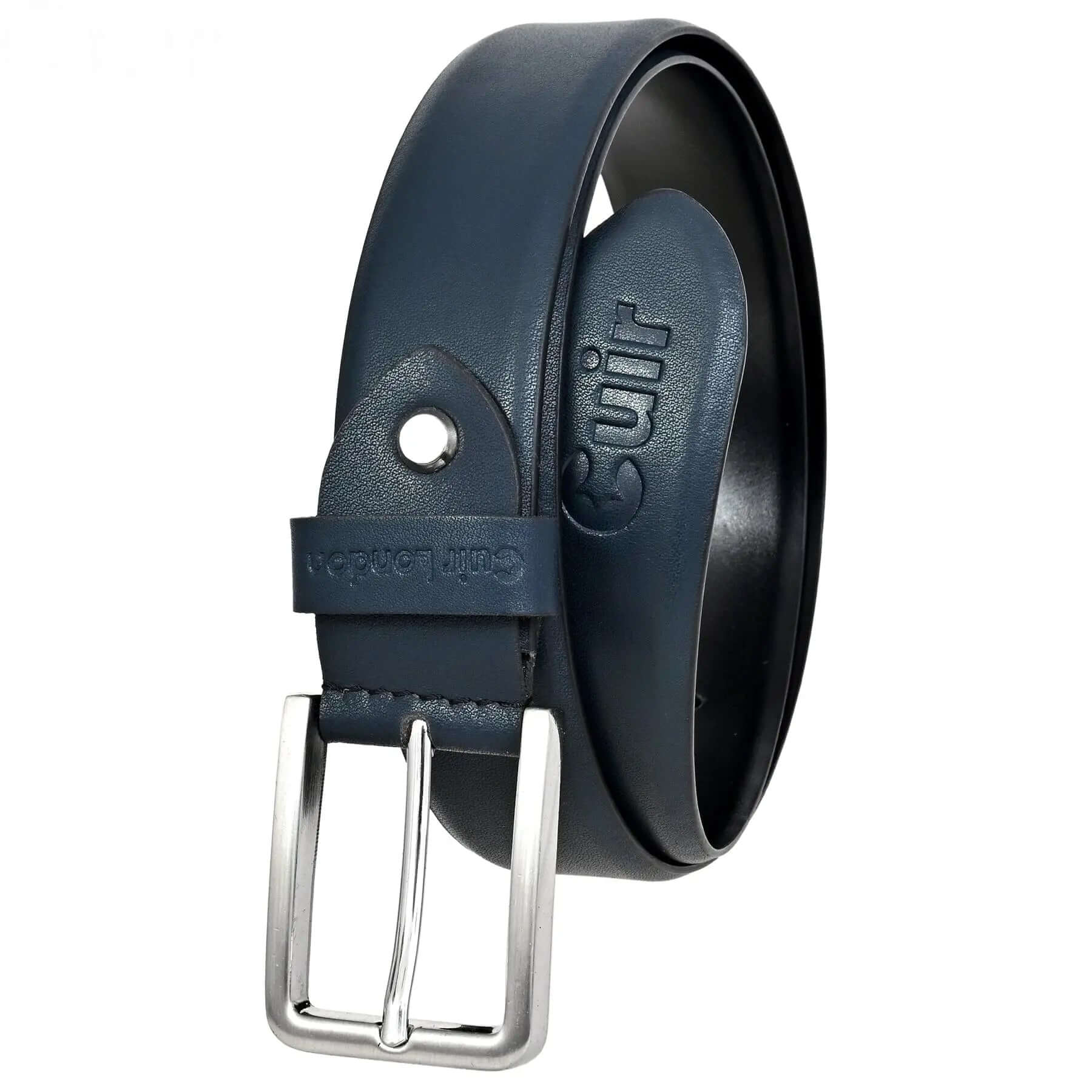 Black Anti-Scratch Leather Belt For Men - CuirLondon