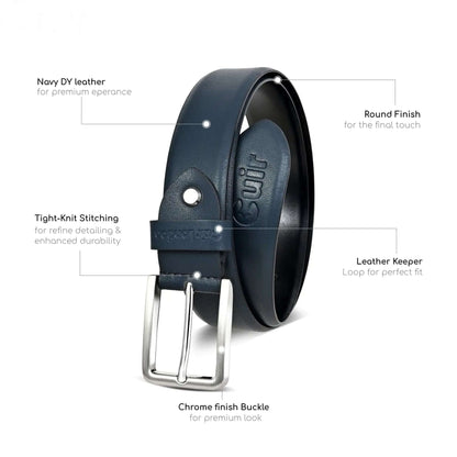 Black Anti-Scratch Leather Belt For Men - CuirLondon