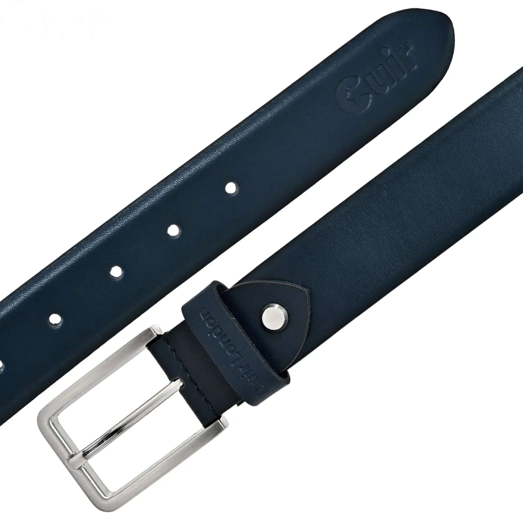 Black Anti-Scratch Leather Belt For Men - CuirLondon