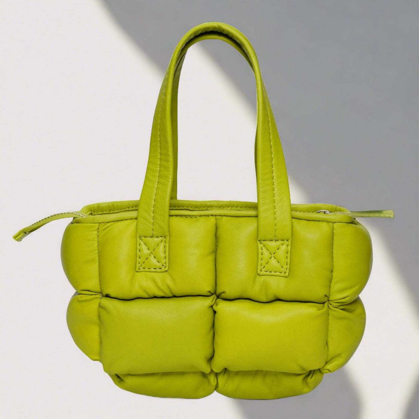 Small Lime Green Leather Cross body Bag