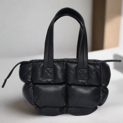 Women's Black Genuine Leather Mini Cross body Bag
