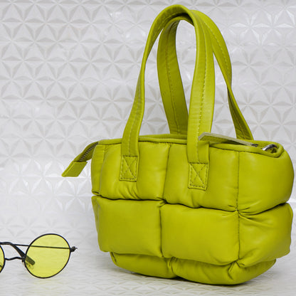 Small Lime Green Leather Crossbody Bag | Stylish Compact Accessory