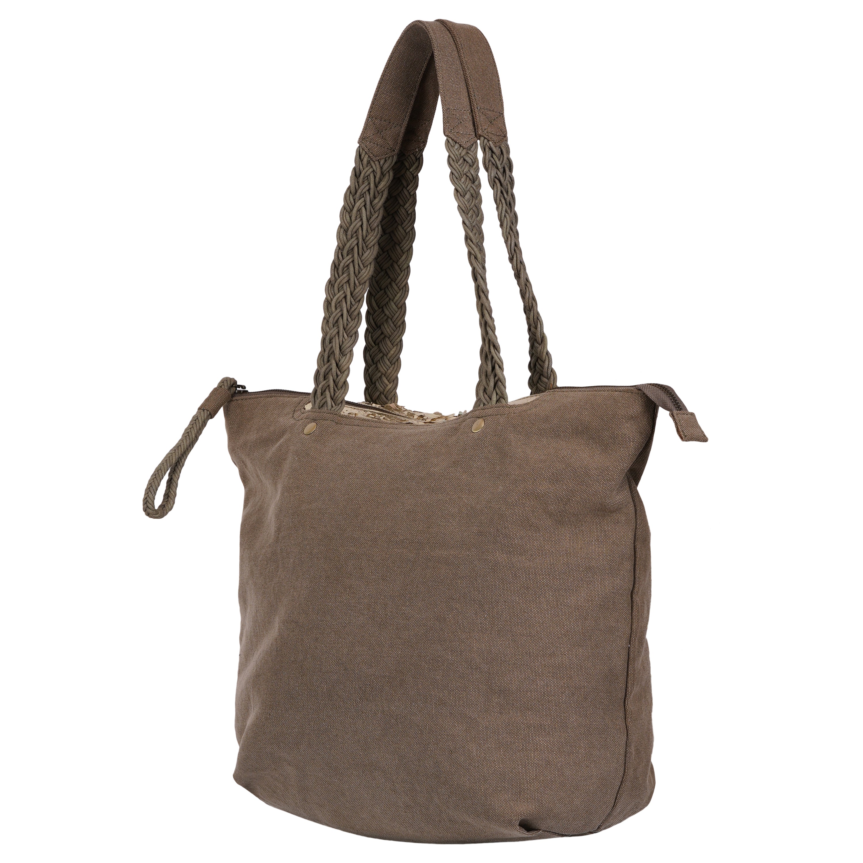 Solid Gray Canvas Bag | Lightweight Material