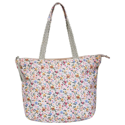 Charming Flower Printed Small Canvas Bag - CuirLondon