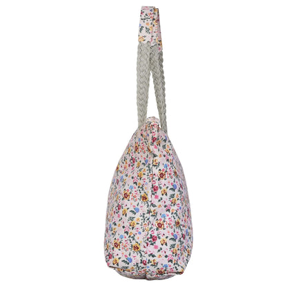 Charming Flower Printed Small Canvas Bag - CuirLondon