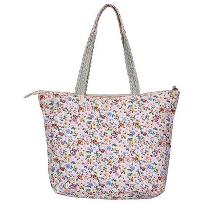 Charming Flower Printed Small Canvas Bag - CuirLondon