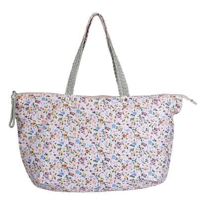 Chic Flower Printed Canvas Bag - CuirLondon