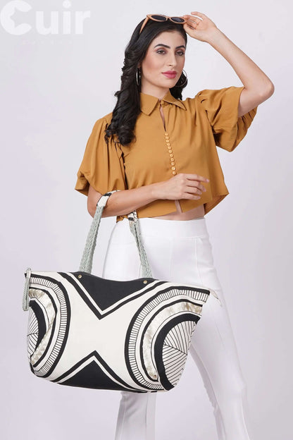 Ethnic Printed Big Bag (25L x 8W x 13.5H Inch) - CuirLondon