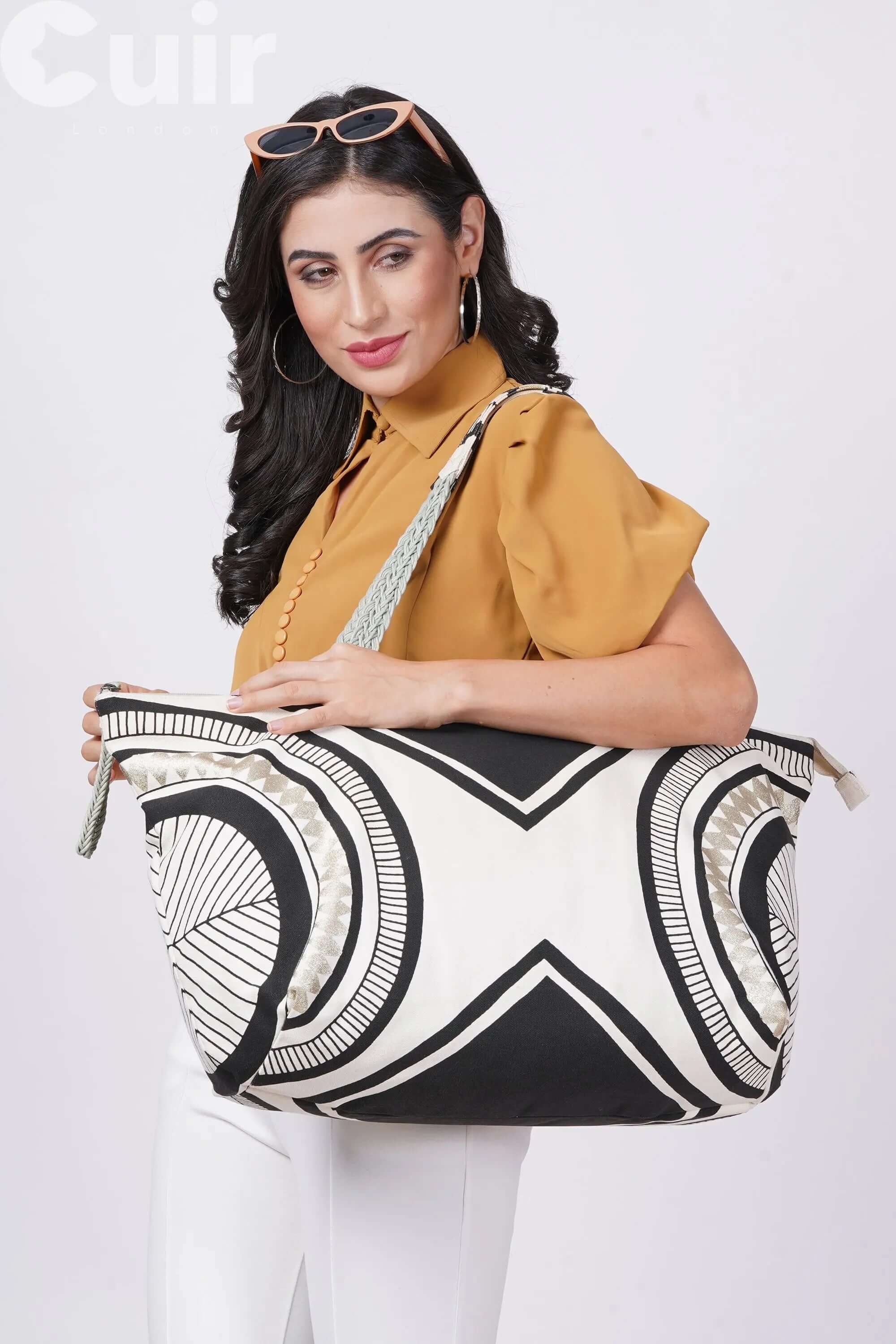 Ethnic Printed Big Bag (25L x 8W x 13.5H Inch) - CuirLondon