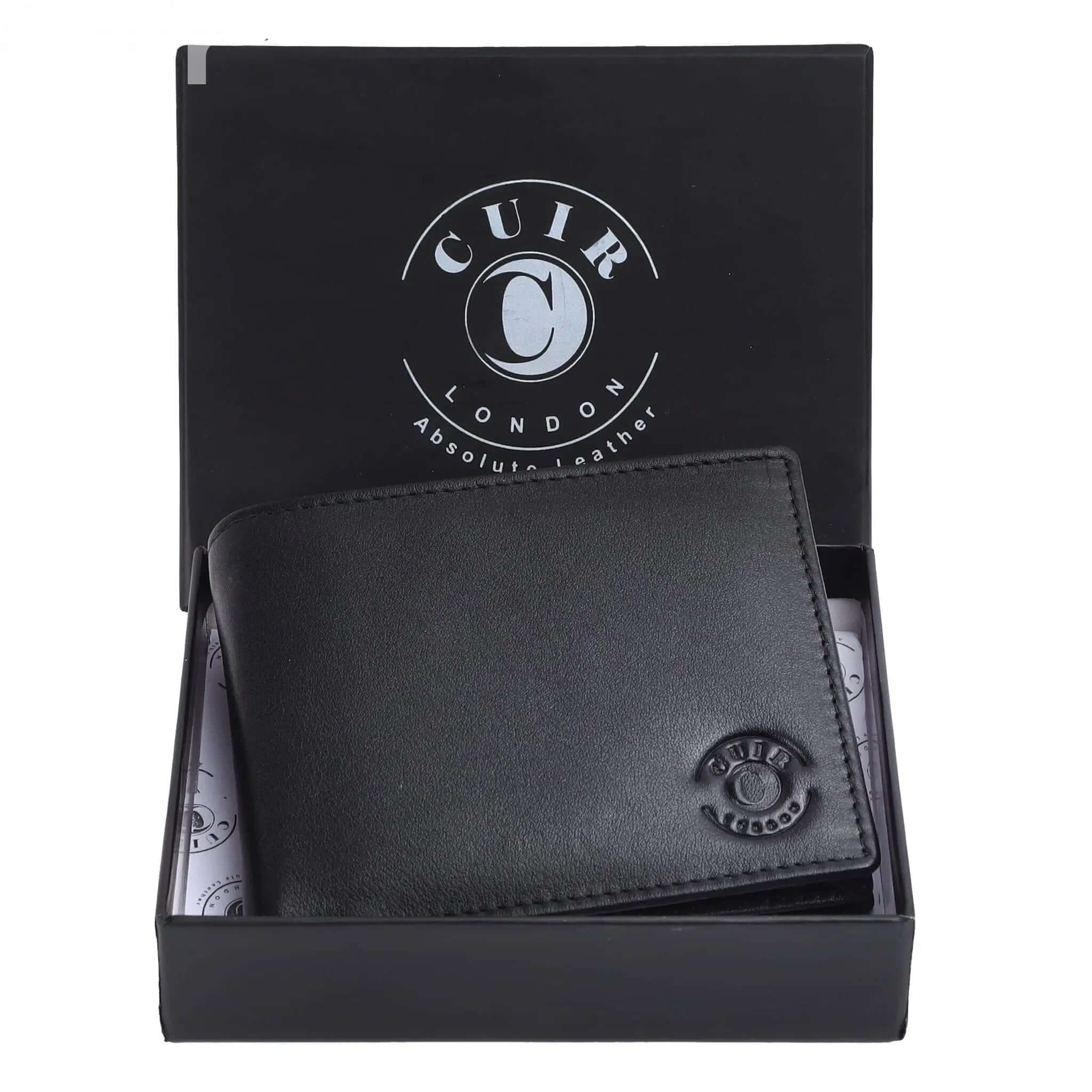 Genuine Leather RFID Black Wallet