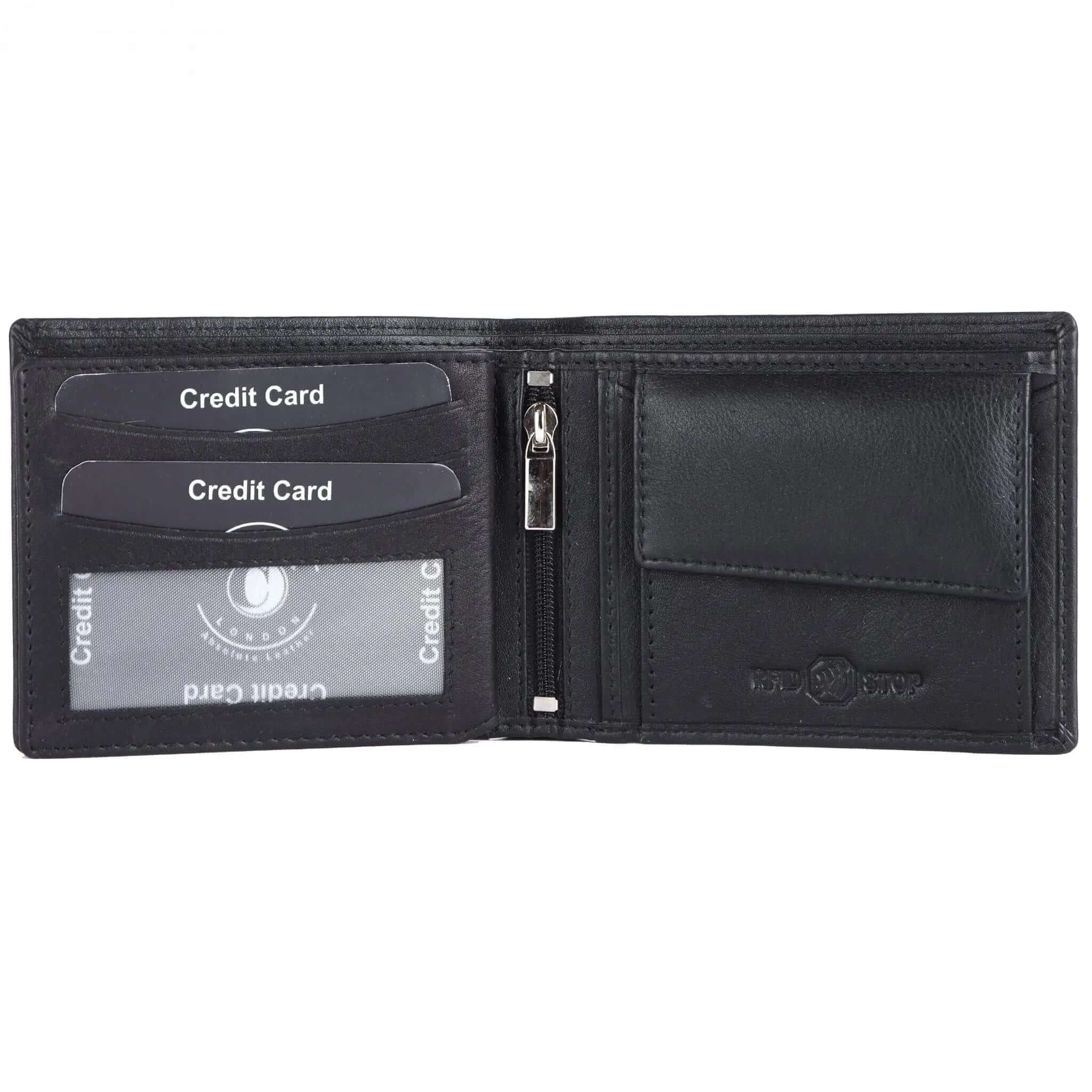 Genuine Leather RFID Black Wallet