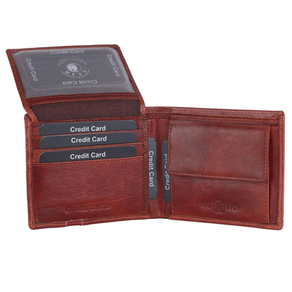 Men's Genuine Leather RFID Brown Wallet