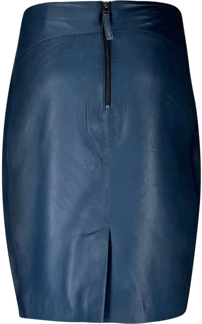 Leather navy  skirt