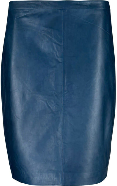 Leather Navy  Skirt