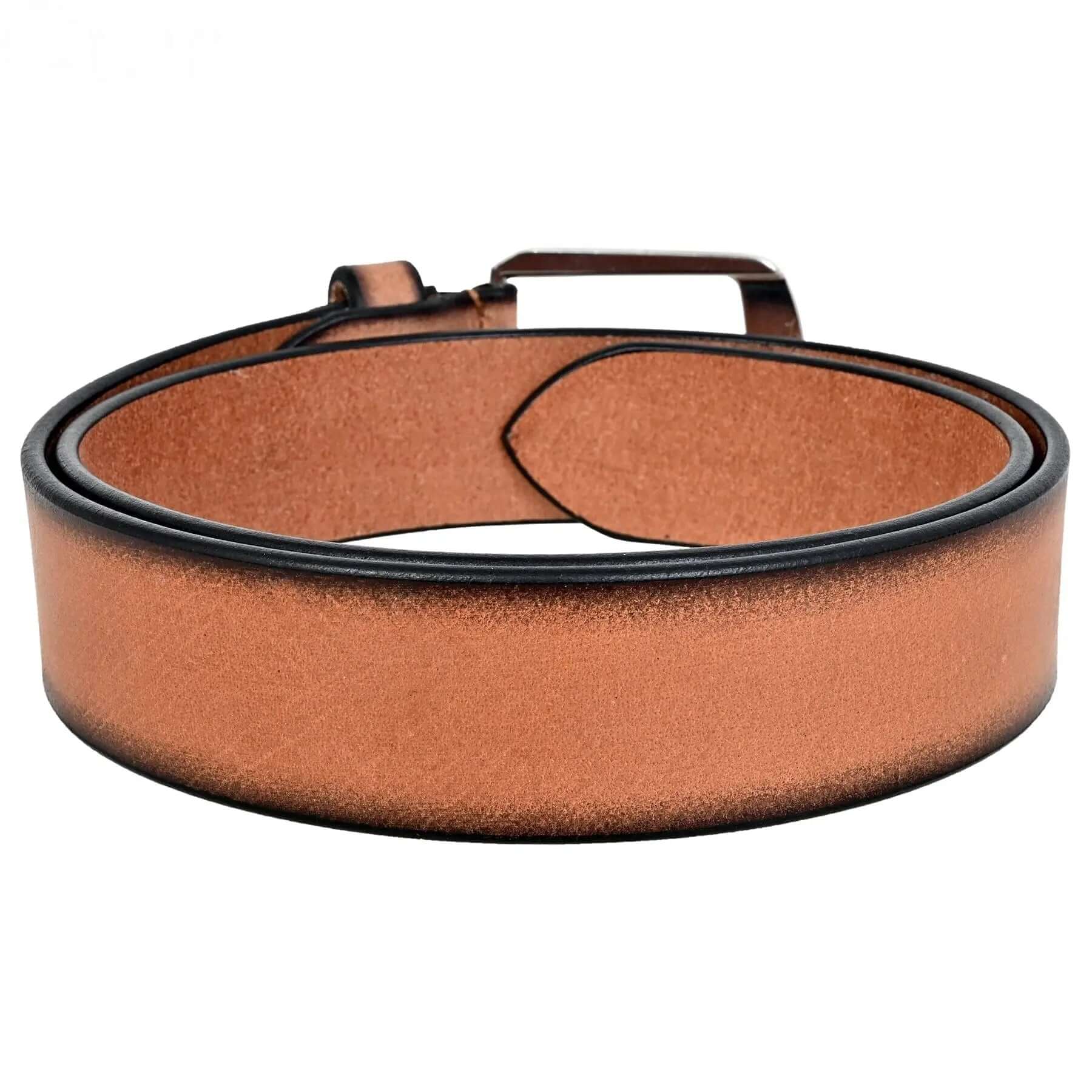 Men’s Full Hide Leather Belt with Anti-Scratch Buckle