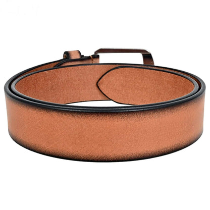 Men’s Full Hide Leather Belt with Anti-Scratch Buckle