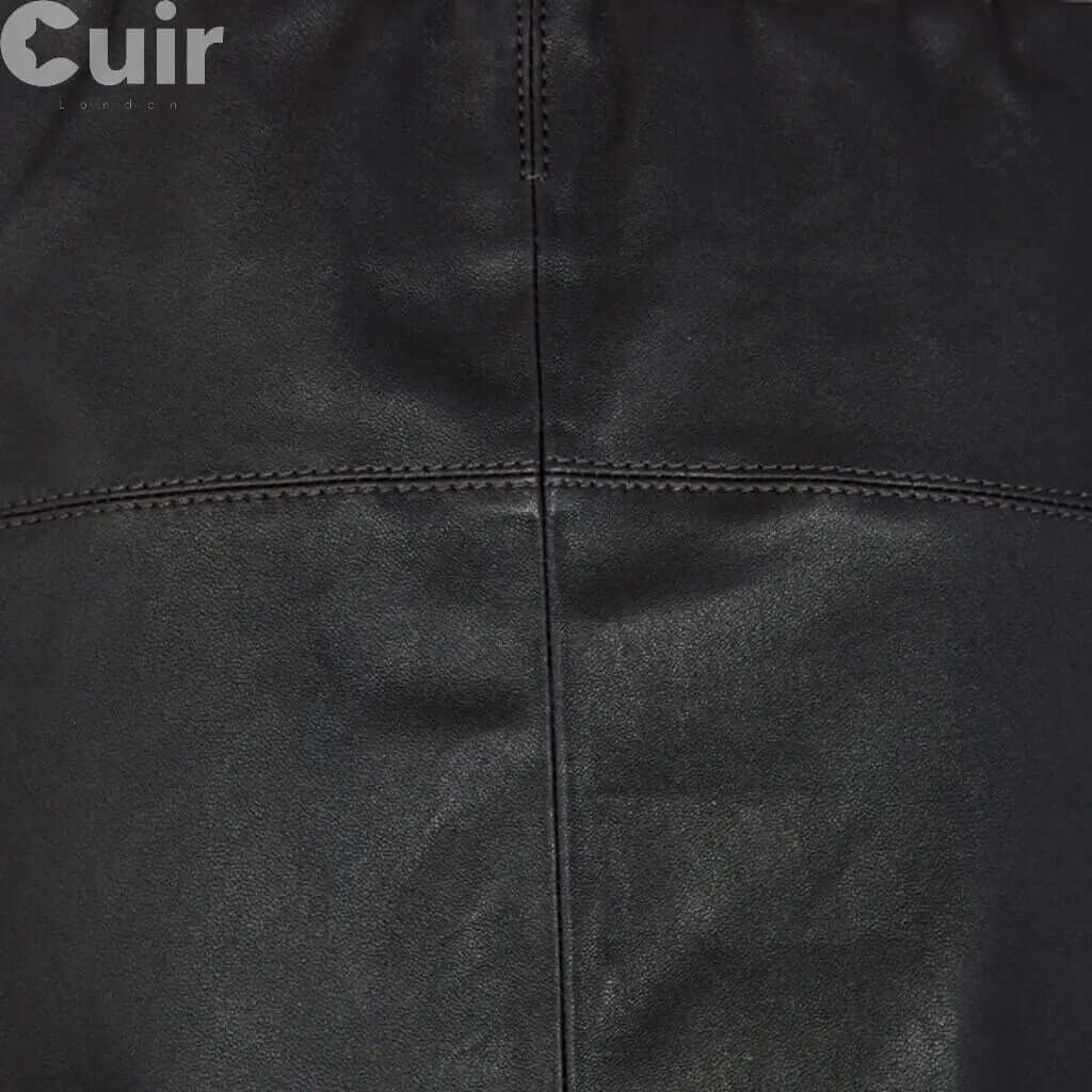 Pencil Black Lamb Gloving Leather Skirt - CuirLondon