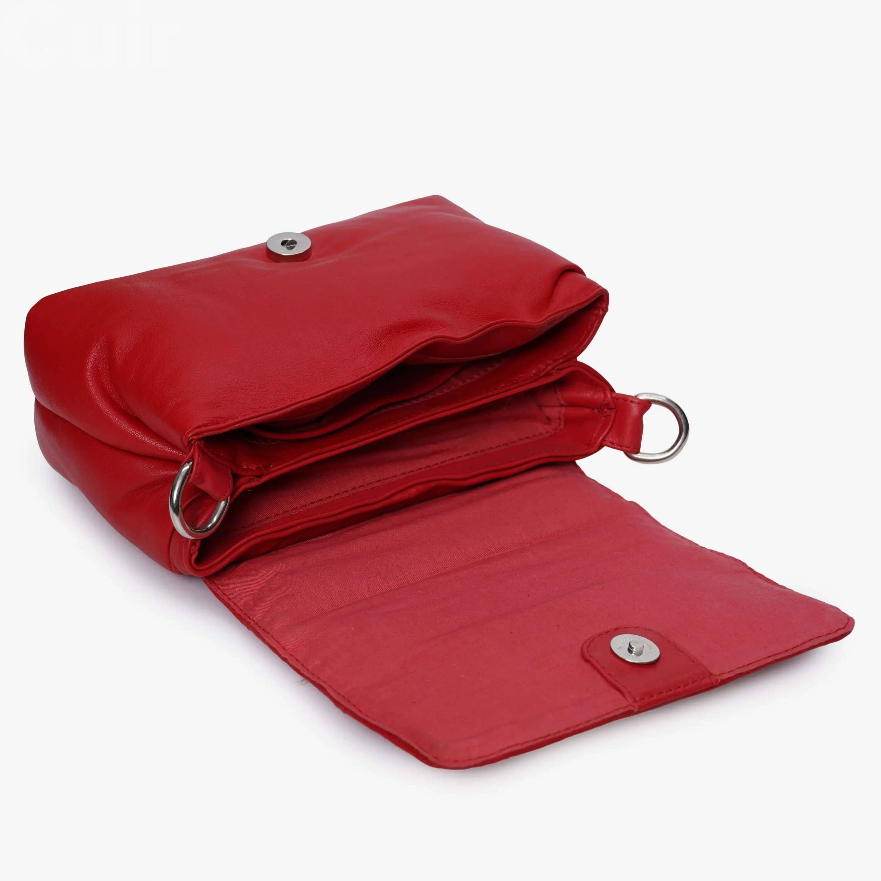 Red Genuine Leather Crossbody Bag for Women | Stylish and Functional - CuirLondon