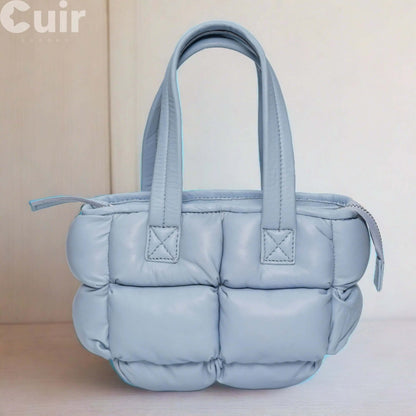 Small Baby Blue Genuine Leather Crossbody Bag - CuirLondon