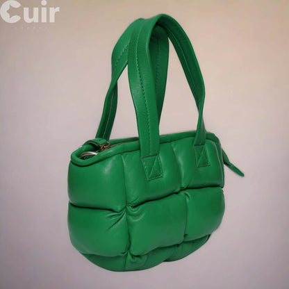 Small Women's Dark Green Genuine Leather Crossbody Bag - CuirLondon