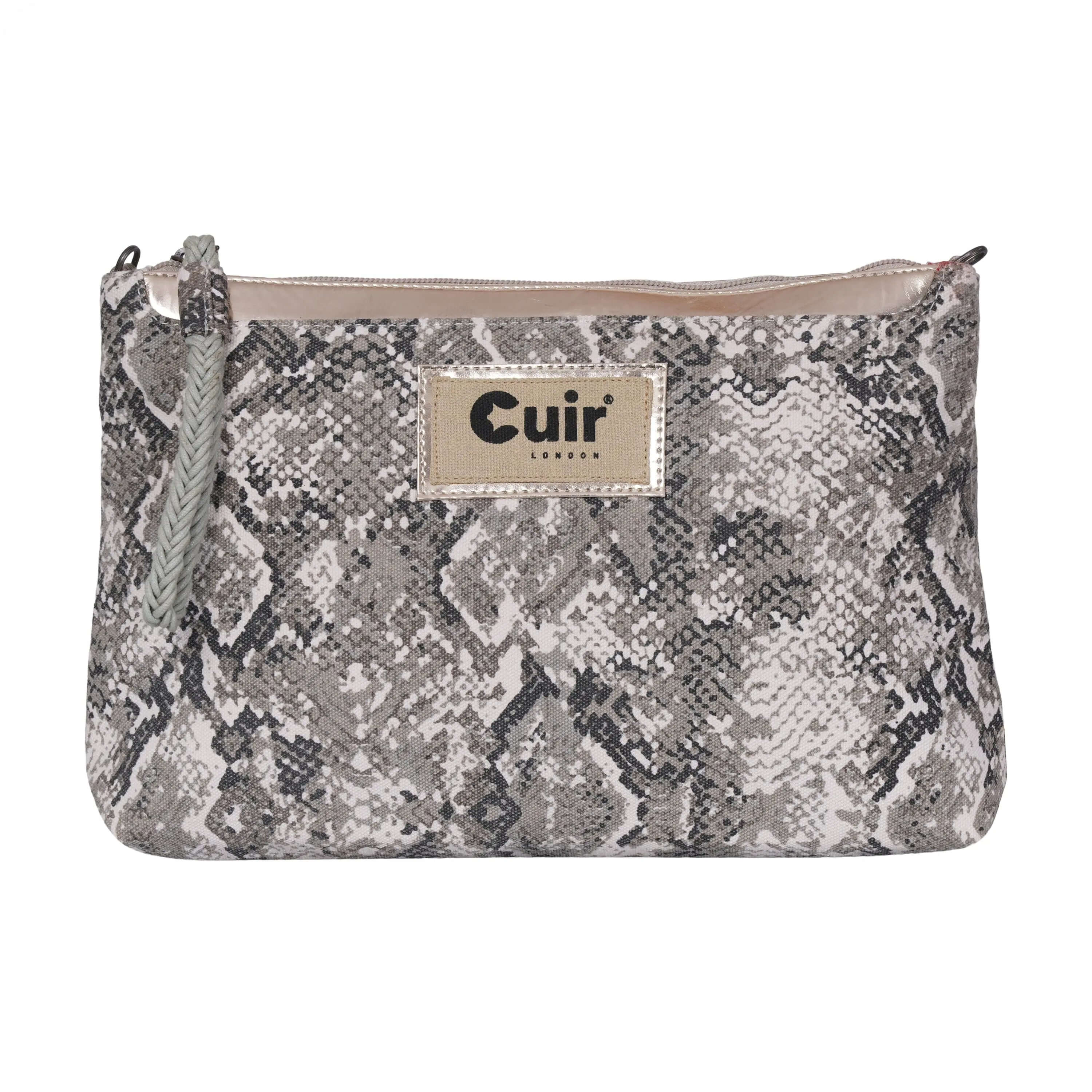 Snake Clutch Bag | 100% Heavy Cotton Canvas - CuirLondon