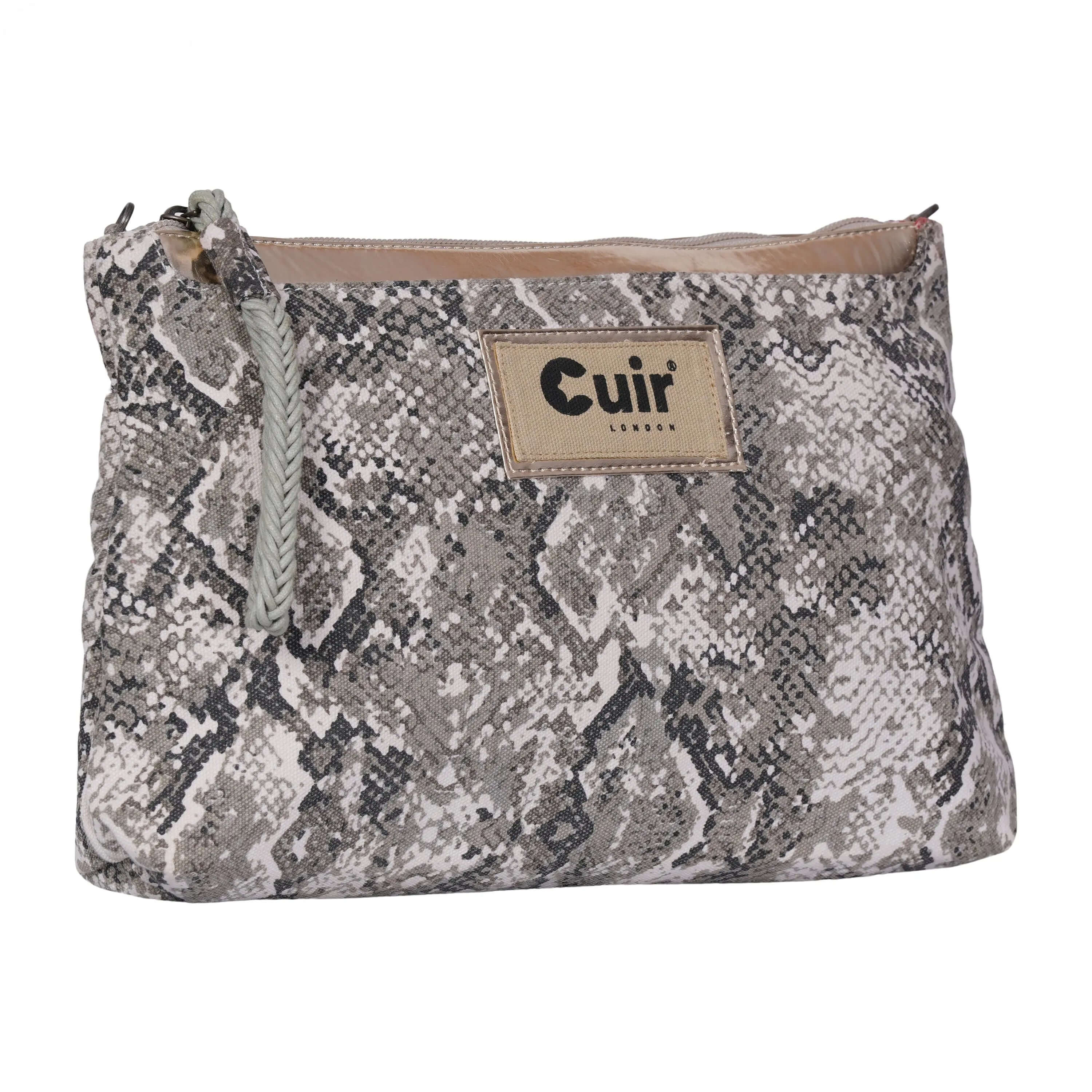 Snake Clutch Bag | 100% Heavy Cotton Canvas - CuirLondon