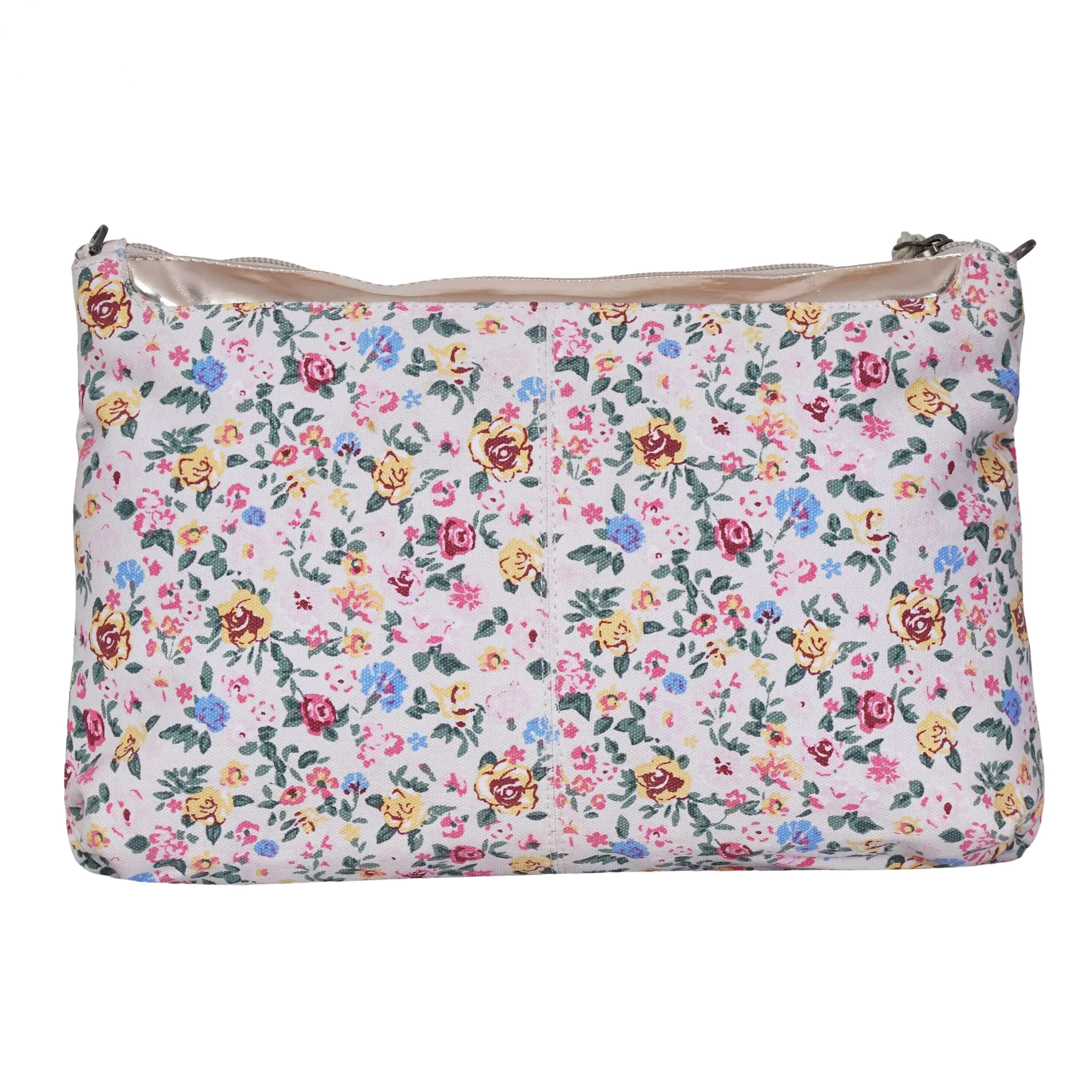 Stylish Flower Printed Clutch Bag | Chic Floral Design - CuirLondon