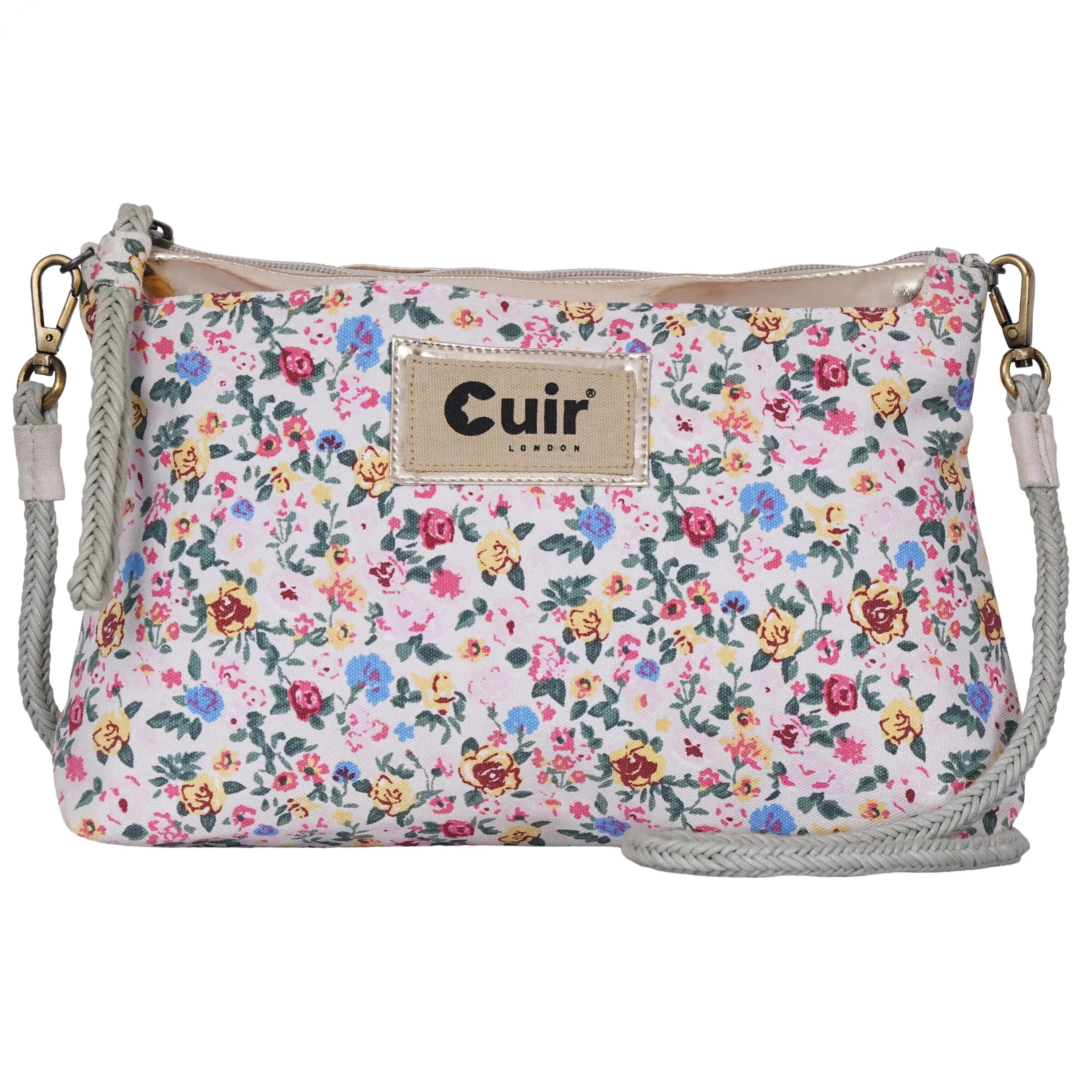 Stylish Flower Printed Clutch Bag | Chic Floral Design - CuirLondon