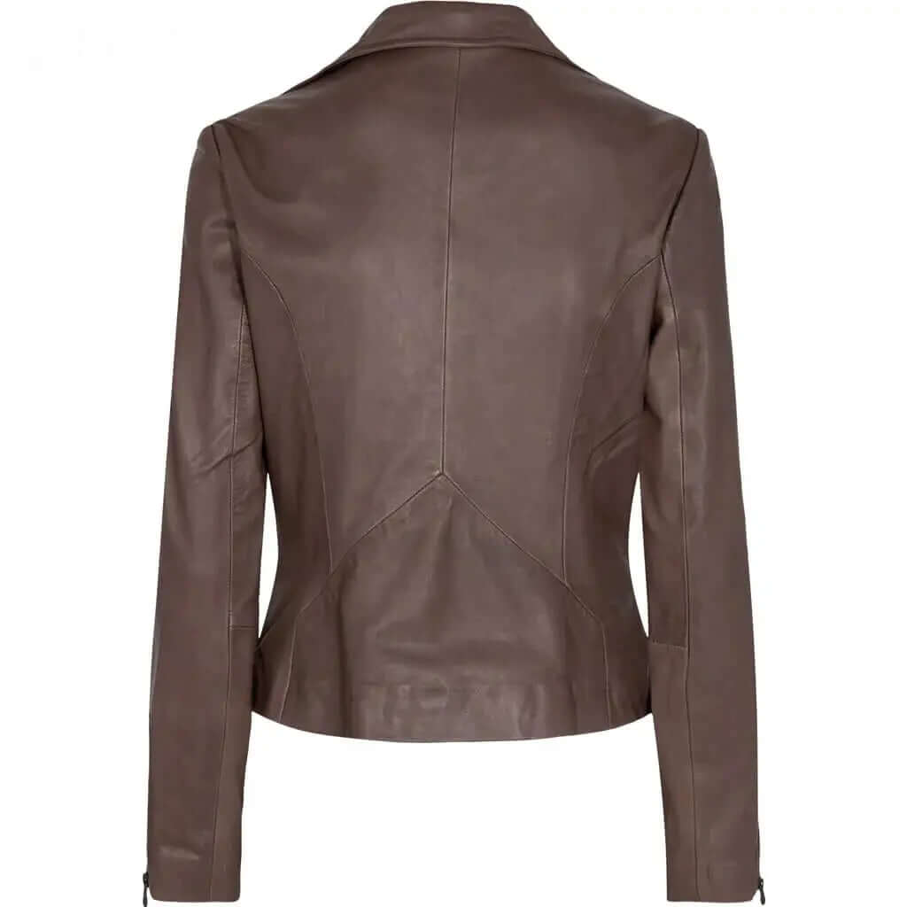 Stylish "Amber" Women's Brown Biker Jacket: Ultimate Blend of Fashion and Function - CuirLondon