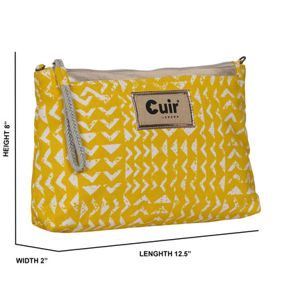 Triangle Printed Clutch Bag | Stylish Geometric Design - CuirLondon