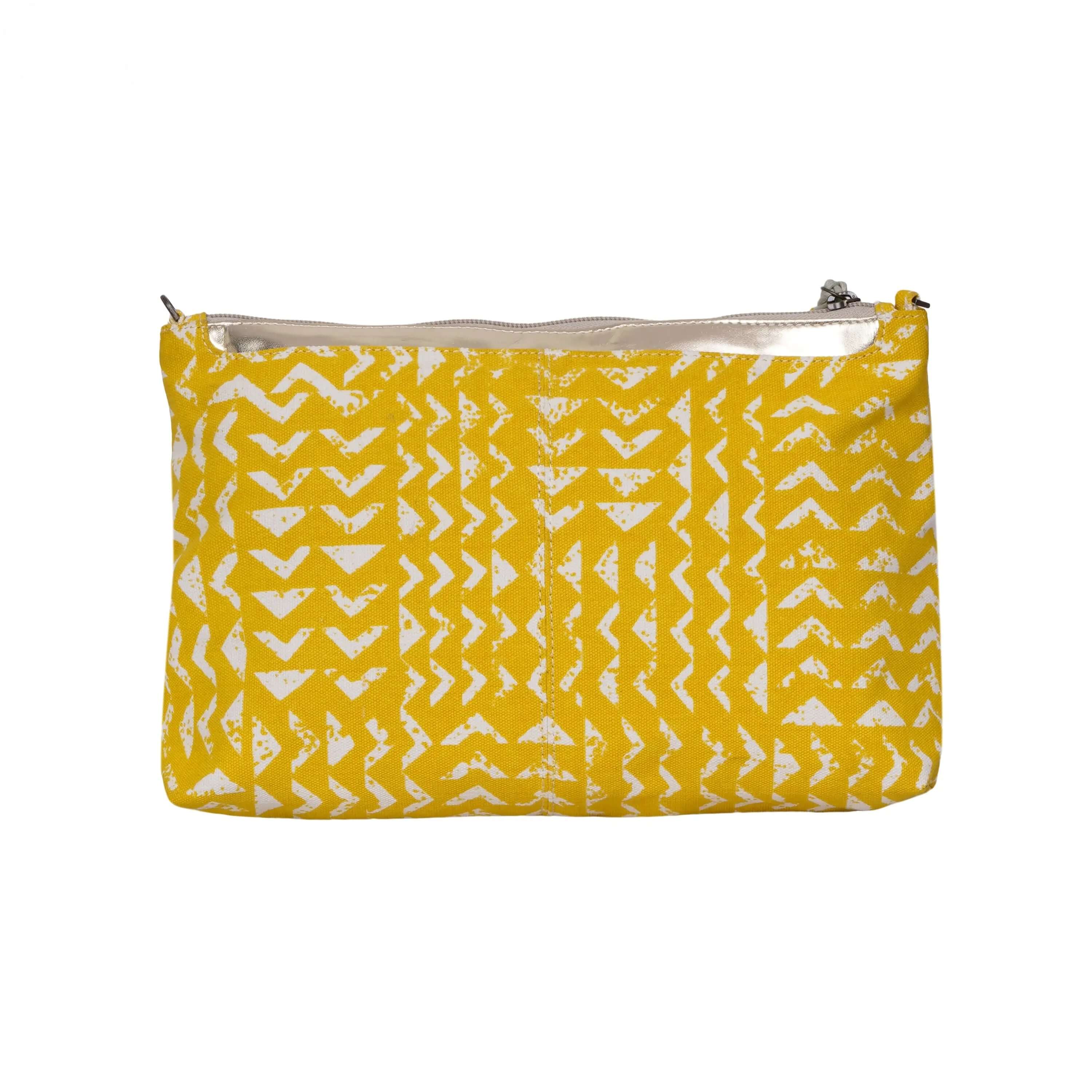 Triangle Printed Clutch Bag | Stylish Geometric Design - CuirLondon