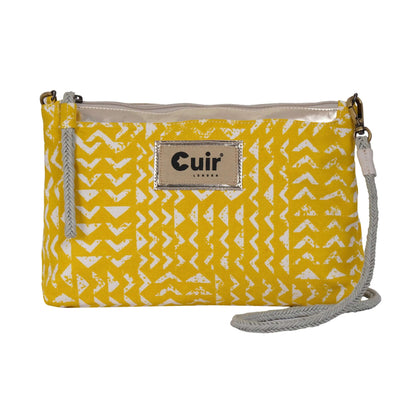 Triangle Printed Clutch Bag | Stylish Geometric Design - CuirLondon