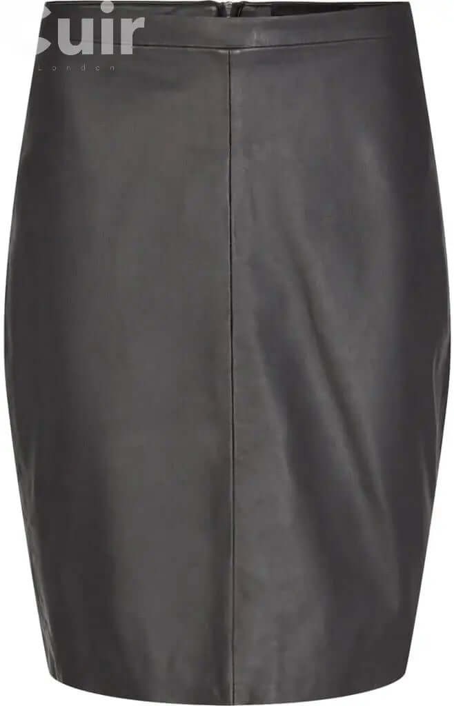 Leather Black Skirt for Women, Lamb Gloving CuirLondon