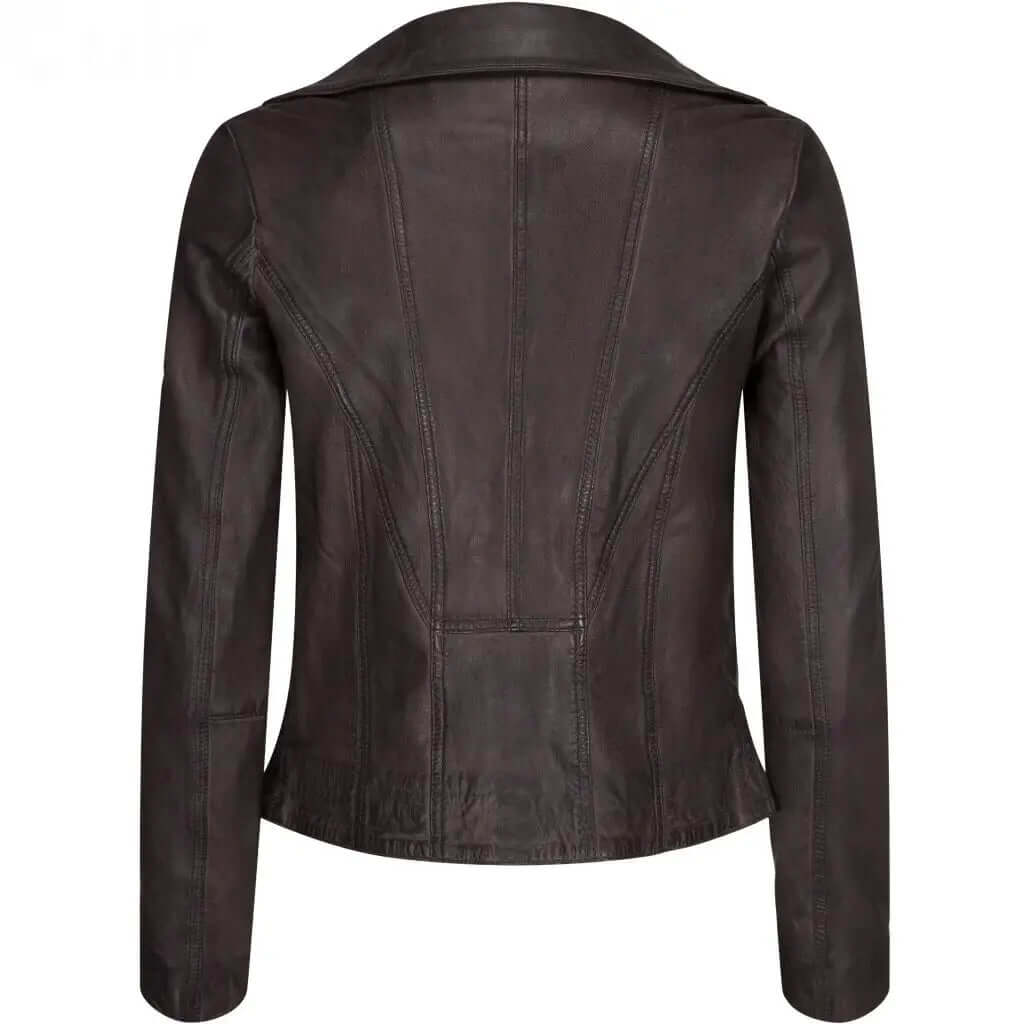 Unisex Greta Brown Leather Jacket CuirLondon