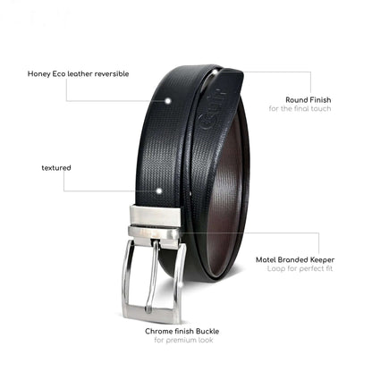 Black Full Hide Leather Belt: Sizes 30" to 46" CuirLondon