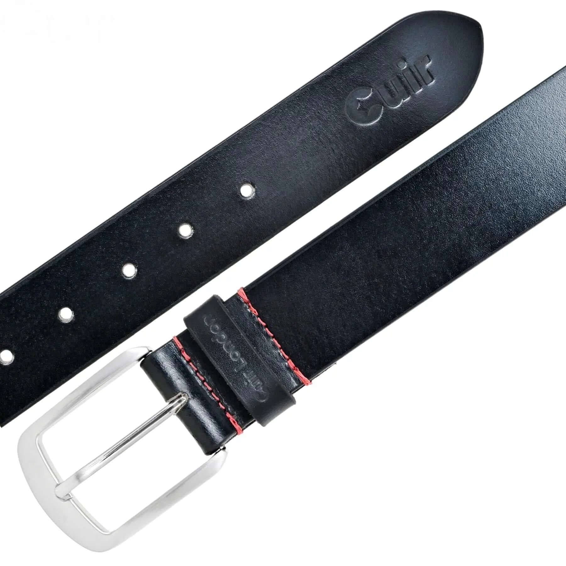 Durable Black Anti-Scratch Leather Belt for Men (30" to 46"): Stylish and Functional Accessory CuirLondon