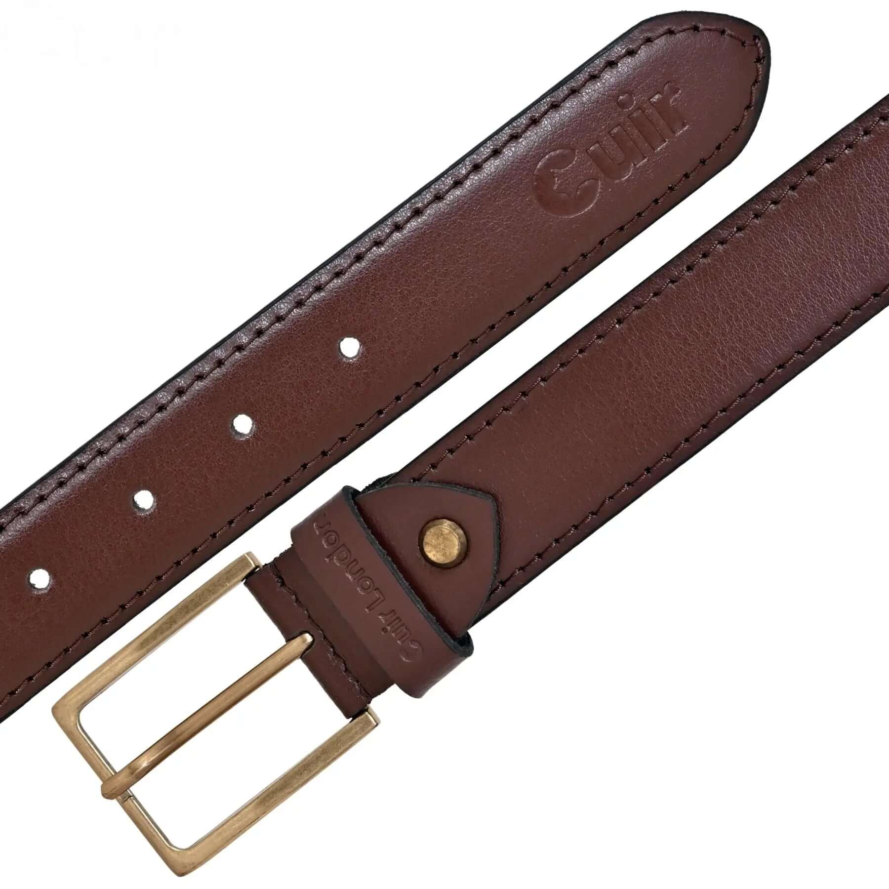 Full Hide Leather Belt for Men, Brown | Sizes 30" to 46" Available CuirLondon