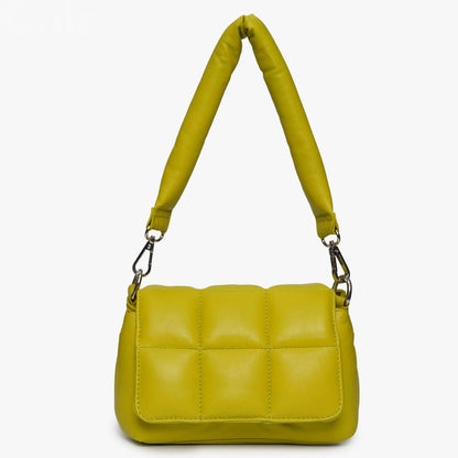 Women's Lime Green Genuine Leather Crossbody Bag | 15x20x8cm CuirLondon