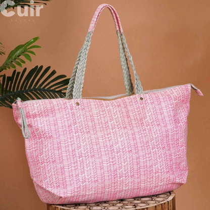 Bamboo Printed Canvas Bag CuirLondon