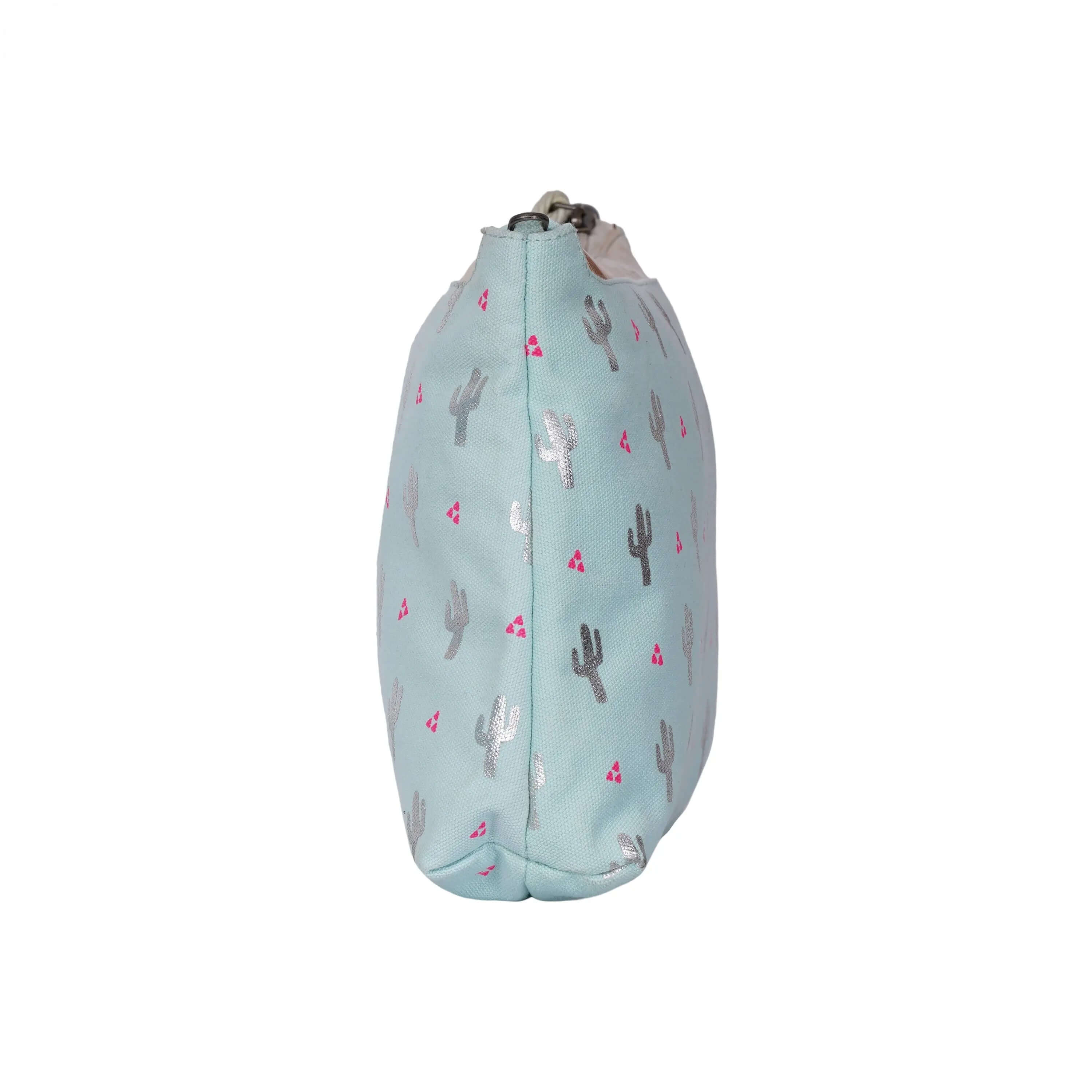 Cactus Printed Clutch Bag: 12.5 L x 2 W x 8 H Inches CuirLondon