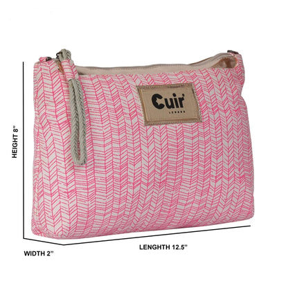 Elegant "Bamboo" Clutch Bag for Women: Chic and Eco-Friendly (100% Cotton, 12.5 L x 2 W x 8 H Inch) CuirLondon