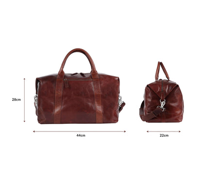 Brown Duffle Bag with Deep Pockets: Stylish and Functional for Active Lifestyles CuirLondon