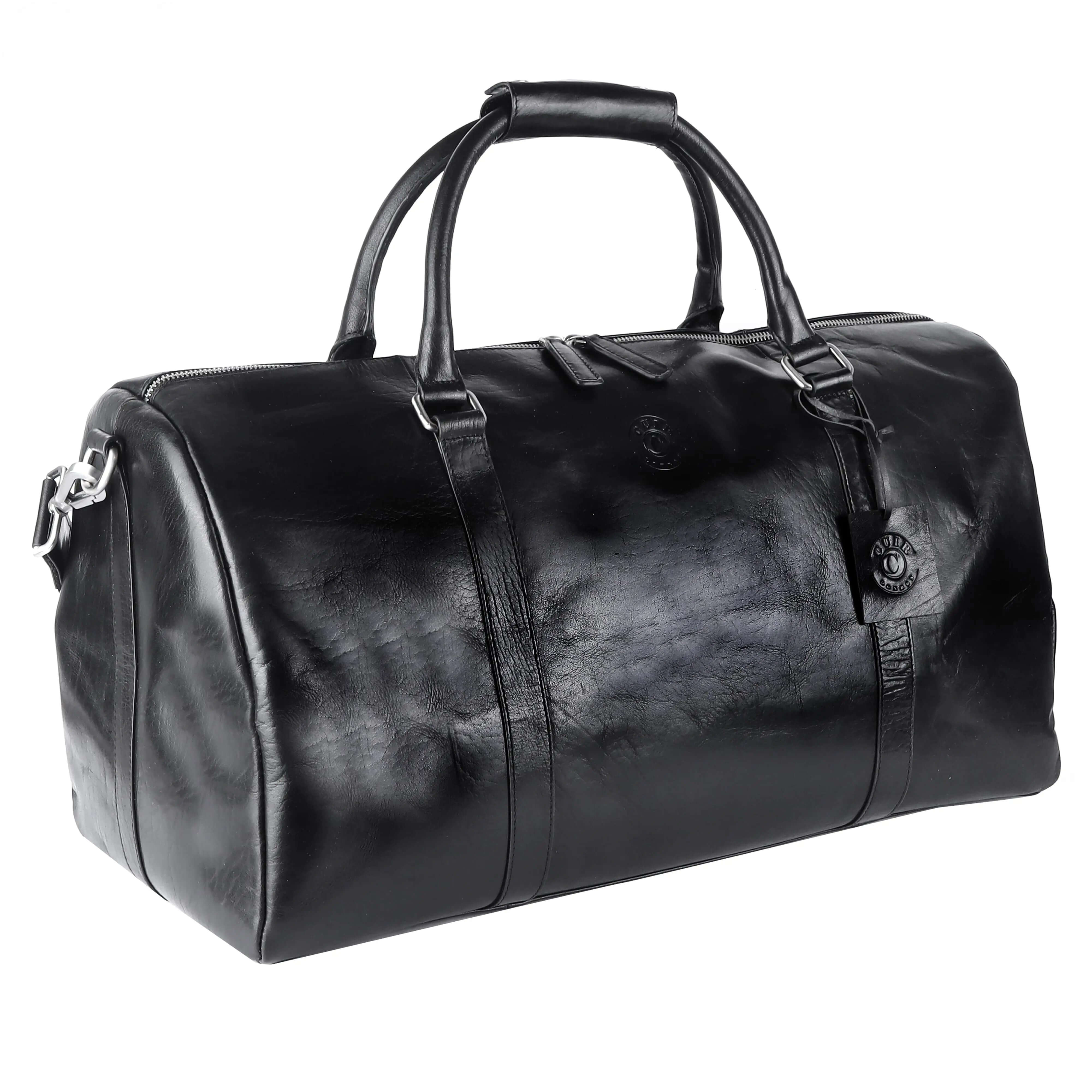 Classic Black Gym Duffle Bag CuirLondon