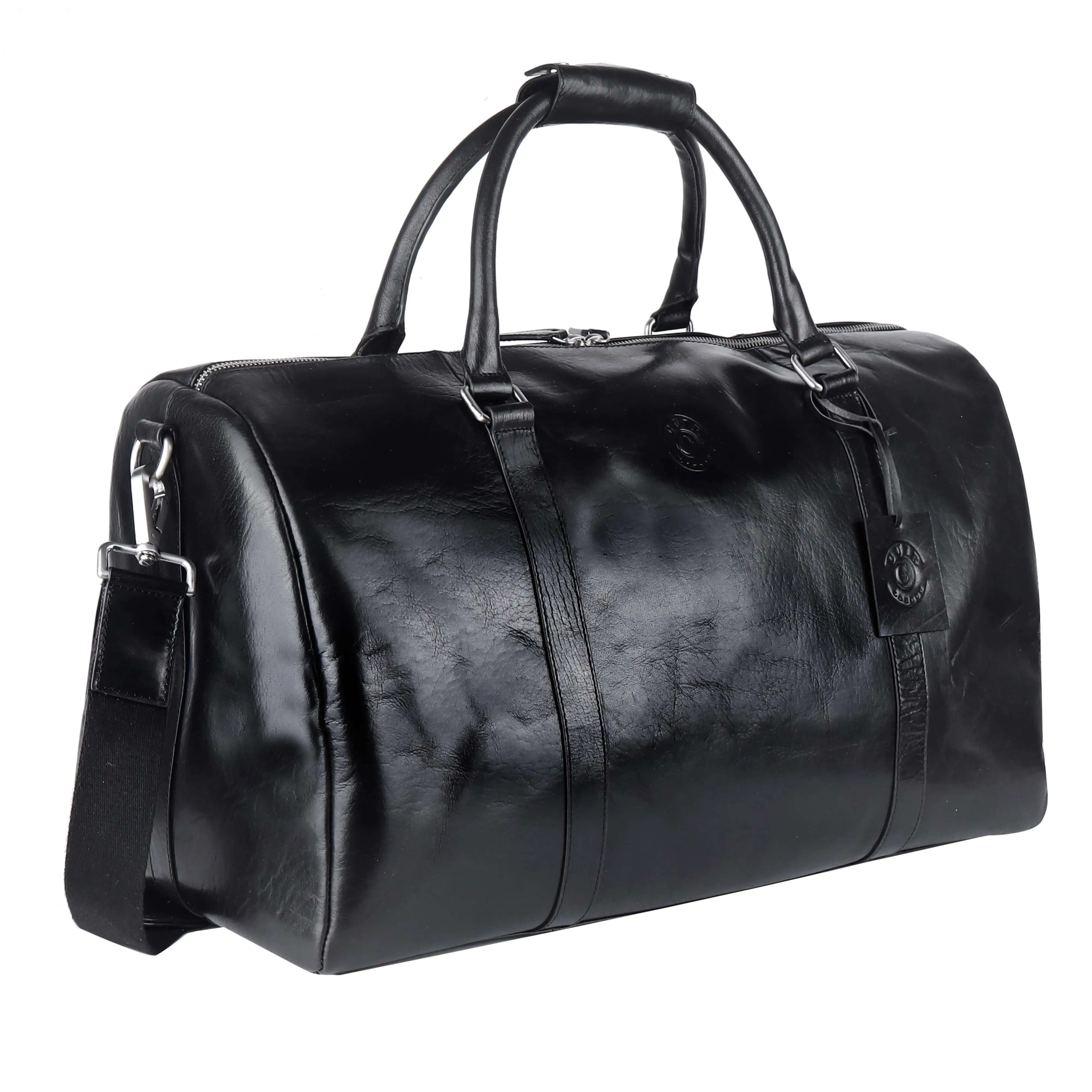 Classic Black Gym Duffle Bag CuirLondon