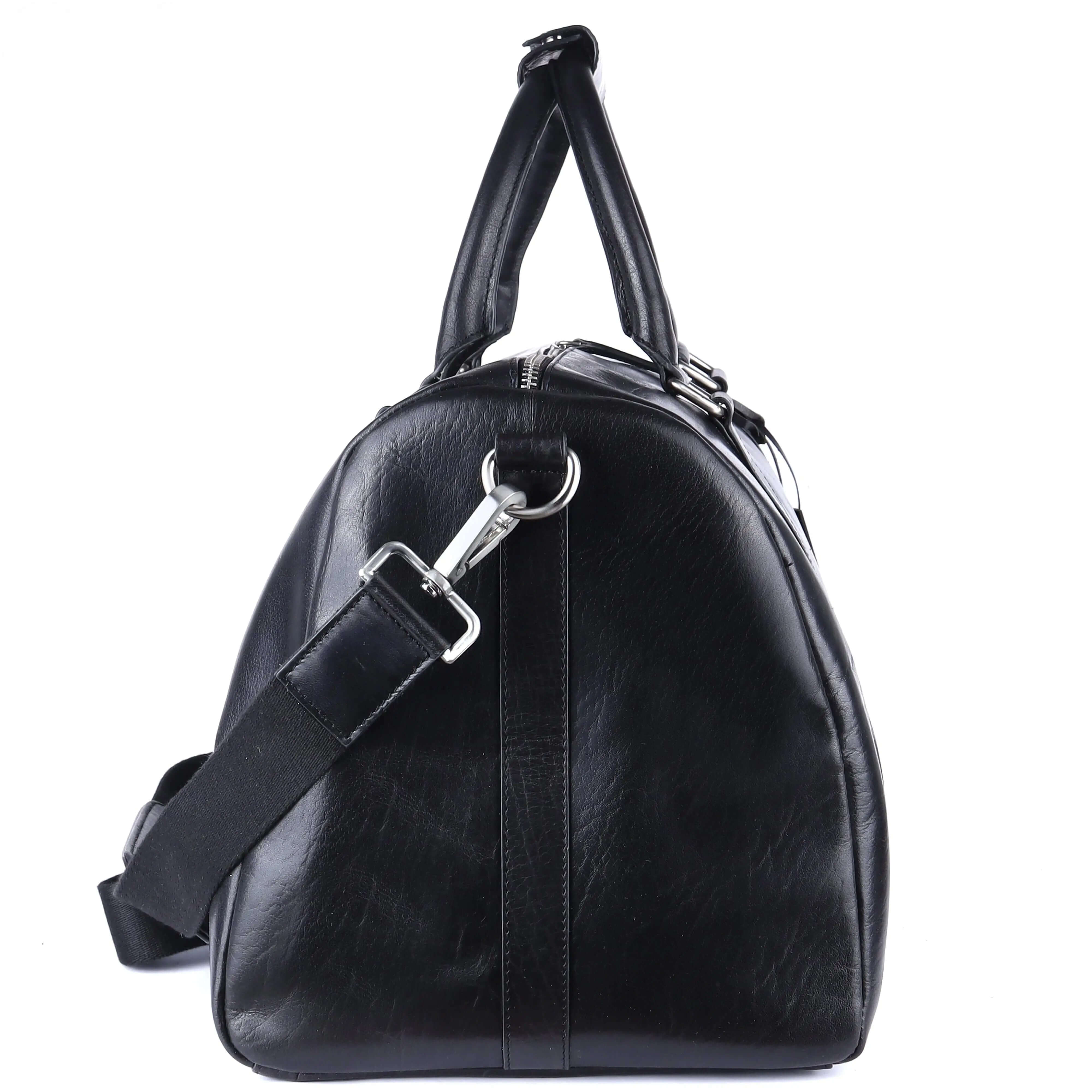 Classic Black Gym Duffle Bag CuirLondon