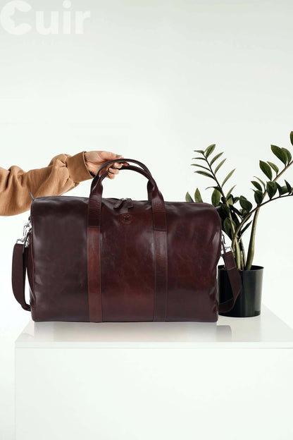 Deep Brown Travel Duffle Bag CuirLondon